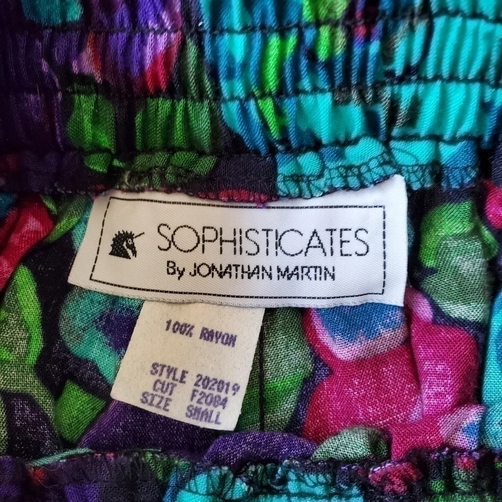 90's Vintage Retro Floral High Rise Baggy Shorts Sz. S